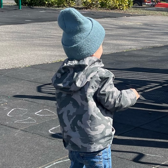 Tommy Hilfiger Windbreaker Jacket Hoodie w zipper Eagle camo camouflage Size 2T - Picture 5 of 6